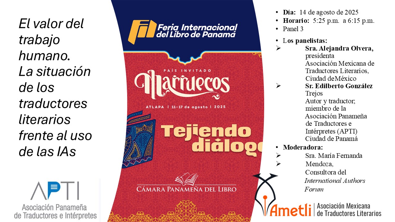 APTI institución que apoya el XIX Seminario Internacional sobre Derecho de Autor – FIL Panamá 2025.