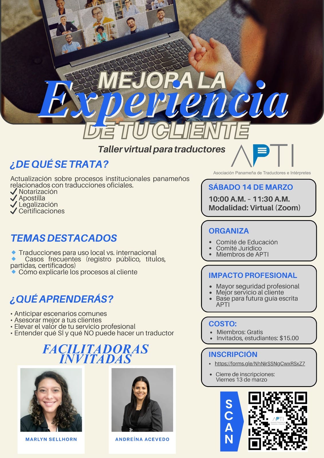 Mejora la experiencia de tu cliente: taller virtual para traducctores